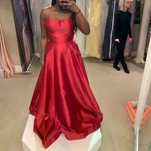 new red givenchy prom dress